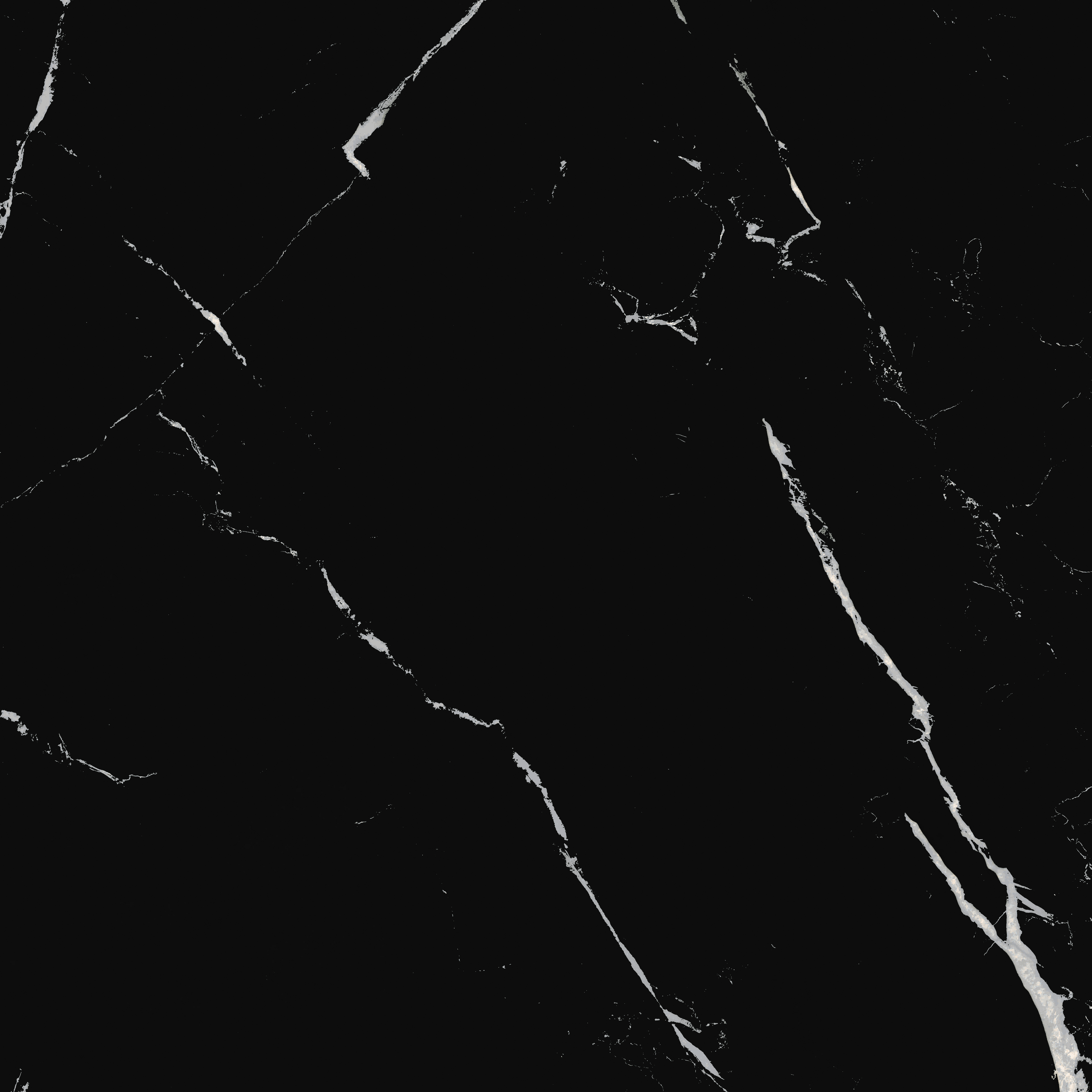 600x600mm Nero Black Marble Look Polished Gloss Porcelain Tile