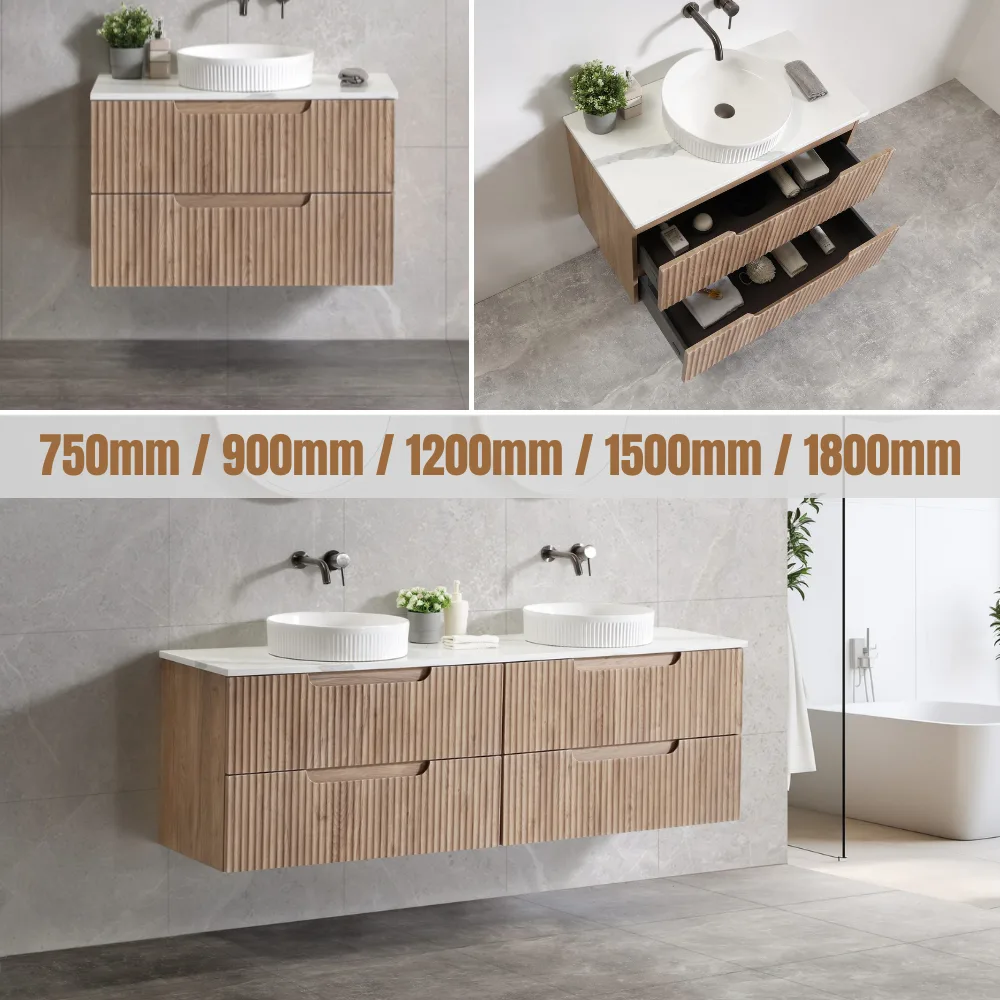 Chicago Wall Hung Vanity - Tasmania Oak