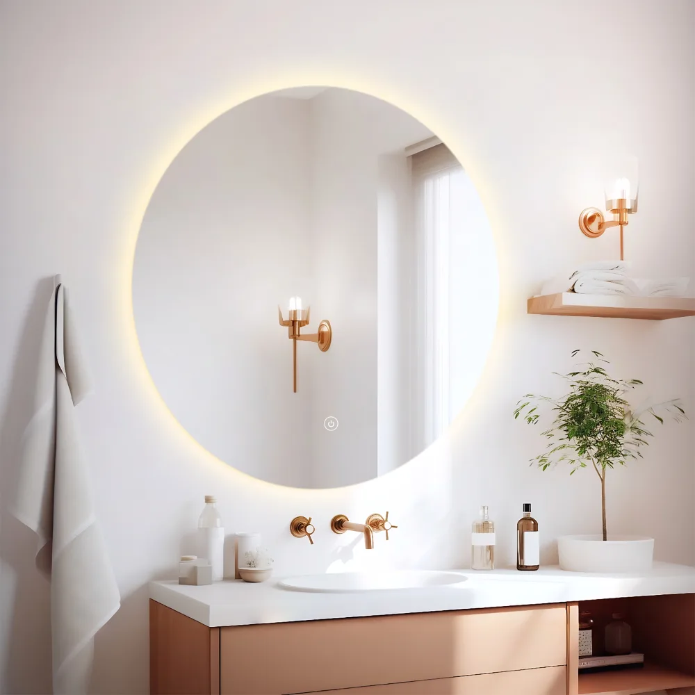 LED Round Bathroom Mirror Frameless 900x900mm