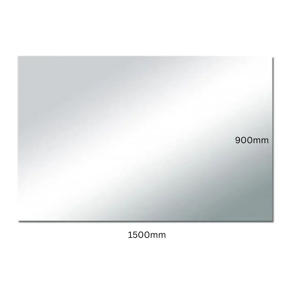 Horizontal Rectangular Bathroom Mirror Staight Edge Frameless 1500x900mm MSP1590