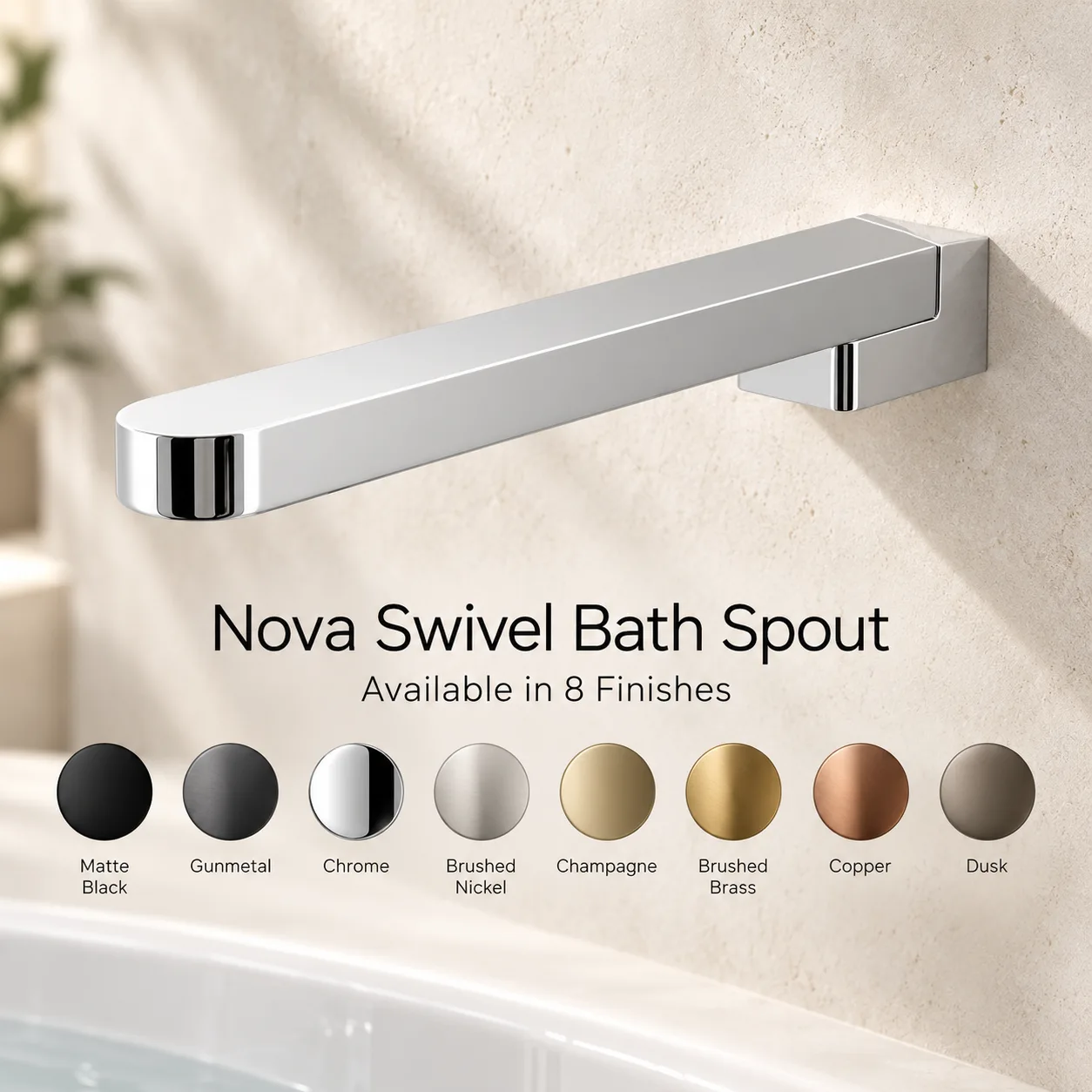 Nova Swivel Bath Spout NVA011