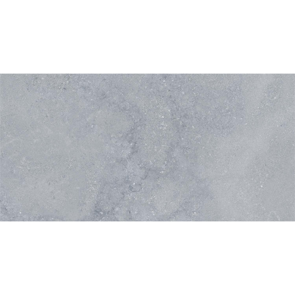 Pure Stone 300x600mm Mid Grey Modern Natural Stone Look Polished Gloss Porcelain Tile QI36P944M