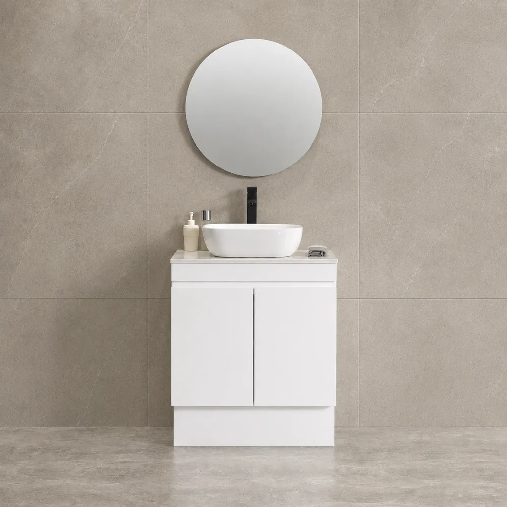 Reflex 750mm Freestanding or Floating Vanity - Gloss White