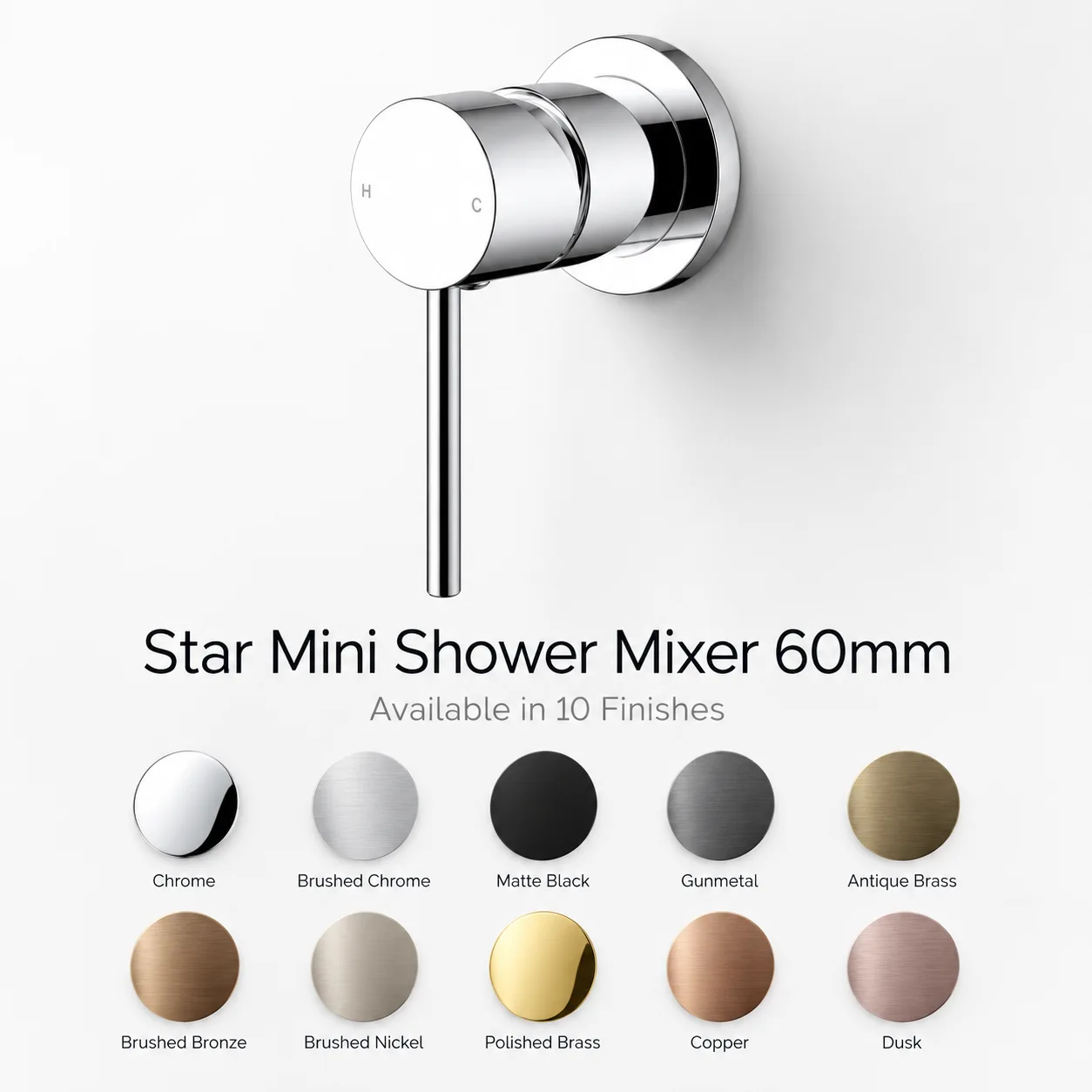 Star Mini Shower Mixer 60mm STRM008-1